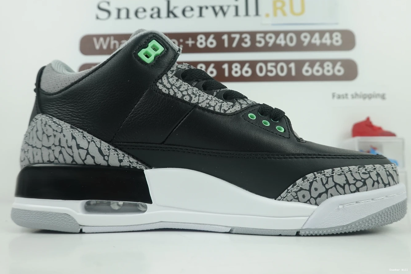 Air GOAT Glow 7237 717 Jordan 3 DailyWear Green 0617